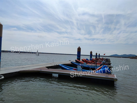 Aluminum Floating Pontoon Marine Floating Finger Dock With WPC Decking Rubber Fender And Cleats
