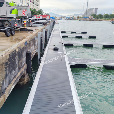 Bến tàu nổi bằng nhôm ngón tay thương mại Pontoon Marine HDPE Pier
