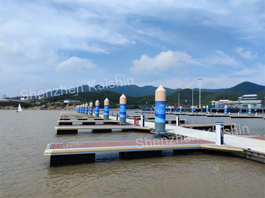 Bến phao nhôm nổi tùy chỉnh tuổi thọ 15-20 năm với sàn WPC